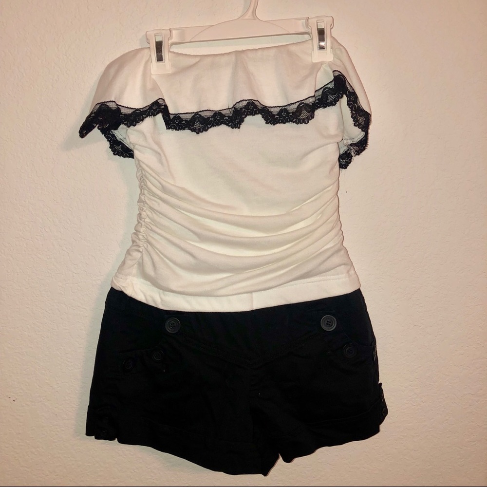 Black and White Romper